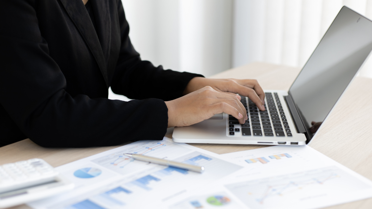 Financial district skyline